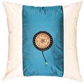 Teal and Ivory Decorative Pillow Sham