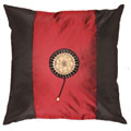 Crimson and Black Decorative Pillow Sham