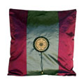 Silver and Crimson Decorative Pillow Sham
