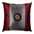 Silver and Crimson Decorative Pillow Sham