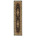 Navy/ Ivory Persian Court Treasures Wool/ Silk Rug (2'3 x 8')
