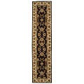 Plum/ Ivory Persian Court Legends Wool/ Silk Rug (2'3 x 8')
