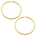 14k Yellow Gold Twisted Hoop Earrings