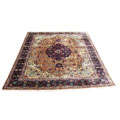 Persian Tabriz Hand-knotted Beige/Navy Rug (13' x 17')