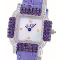 LP Italy 'Dolce Vita' 14k Gold Amethyst Diamond Watch