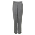 Domani Platinum Men's Light Grey Sharkskin Pleated Dress Pants
