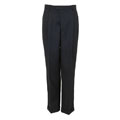 Domani Platinum Men's Navy Sharkskin Pleated Dress Pants