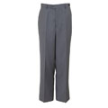 Domani Platinum Men's Silver Flat Front Dress Pants
