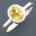 Citrine Sterling Silver Ring (India)