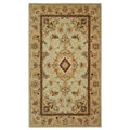Persian Court Legends Light Green Wool Rug (2' x 3')