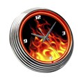 Neon Fire Clock