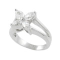 Sterling Silver Butterfly CZ Fashion Ring