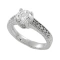 Sterling Silver Pave-style Round-cut CZ Ring