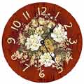 Traditional Bouquet Brass Rim and Pendulum Clock