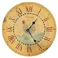 Chelsea Rooster Brass Rim and Pendulum Clock