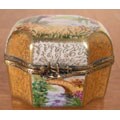 Limoges Handpainted 'Paysage' Chest Box