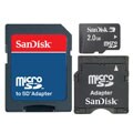 SanDisk 2GB microSD Card Plus Adapter