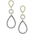 14k Two-tone Gold 1/2ct TDW Diamond Drop Earrings
