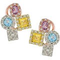 14k Gold 1/3ct TDW Diamond Gemstone Earrings