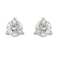 Platinum 1ct TDW Round Diamond Earrings (SI2-I1)