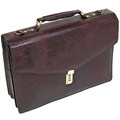 McKlein P Series Lizard Embossed Triple Gusset Leather Briefcase