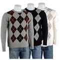 RG512 Long Sleeve Pullover Wool Argyle Sweater