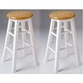 29-inch Metro White Finish Bar Stools (Set of 2)