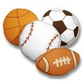 Play Ball Sports Themed Decorative Toss Pillows