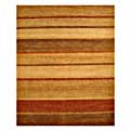 Hand-knotted Wool Rust Felix Rug (8' x 10')