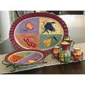 8-piece Hand-painted Ceramic Serving Set