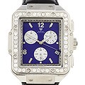 Aqua Master Men's Square Diamond Chronograph Watch
