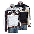 White Owl Skull Print Track Jacket