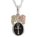 Black Hills Gold and Silver Antiqued Cross Pendant
