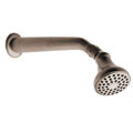 Pegasus Brushed Nickel Bell Style Showerhead and Arm