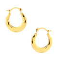 14k Yellow Gold Twist Hoop Earrings