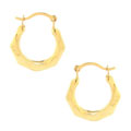 14k Yellow Gold Twist Hoop Earrings