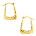 14k Yellow Gold U-shape Hoop Earrings