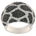 Charles Winston Dome Black Cubic Zirconia Ring