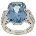 Charles Winston Created Ceylon Blue Sapphire Ring