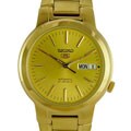 Seiko 5 Mens Automatic Gold Dial Gold Tone Watch