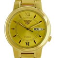 Seiko 5 Men's Automatic Gold Dial Goldtone Watch