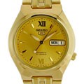 Seiko 5 Men's Automatic Gold Dial Goldtone Watch