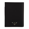 Prada Men's Black Nylon Metal Logo Bi-fold Wallet