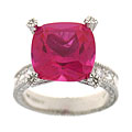 Charles Winston Pink CZ Solitaire Ring
