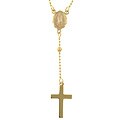 14k Yellow Gold Italian Rosary Necklace