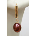 Chocolate Cultured Freshwater Pearl Earrings