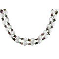 40-inch Green Aventurine, Tourmaline and FW Coin Pearl Necklace