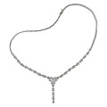 18k White Gold 6-2/5ct TDW Diamond Drop Necklace
