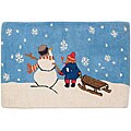 Set of 3 Hand-tufted Holiday Snowman Rug (2' x 3')