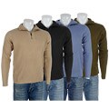 Domani Men's Platinum 1/4 Zip Cable Knit Sweater